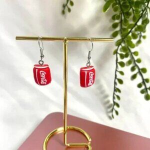 ⭐️❤️ FREE Coke Drink Soda Coca Cola Chic Charm Trendy Snack Modern Hip Earrings